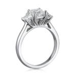 3-Stone Ring with Asscher Cut Diamonds