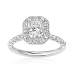 Radiant Cut Diamond Ring with Halo