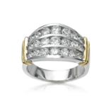 3-Row Diamond Band in Channel Setting