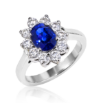 Princess Di Style Sapphire Ring