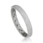 Wide Pavé Diamond Bangle Bracelet