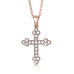 Vintage Diamond Cross in Rose Gold