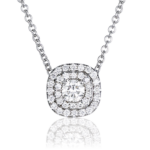 Diamond Pendant with Double Halo