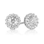Diamond Earrings with Halo