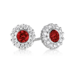 Ruby & Diamond Stud Earrings