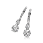 Diamond Stud Earrings with Lever Backs